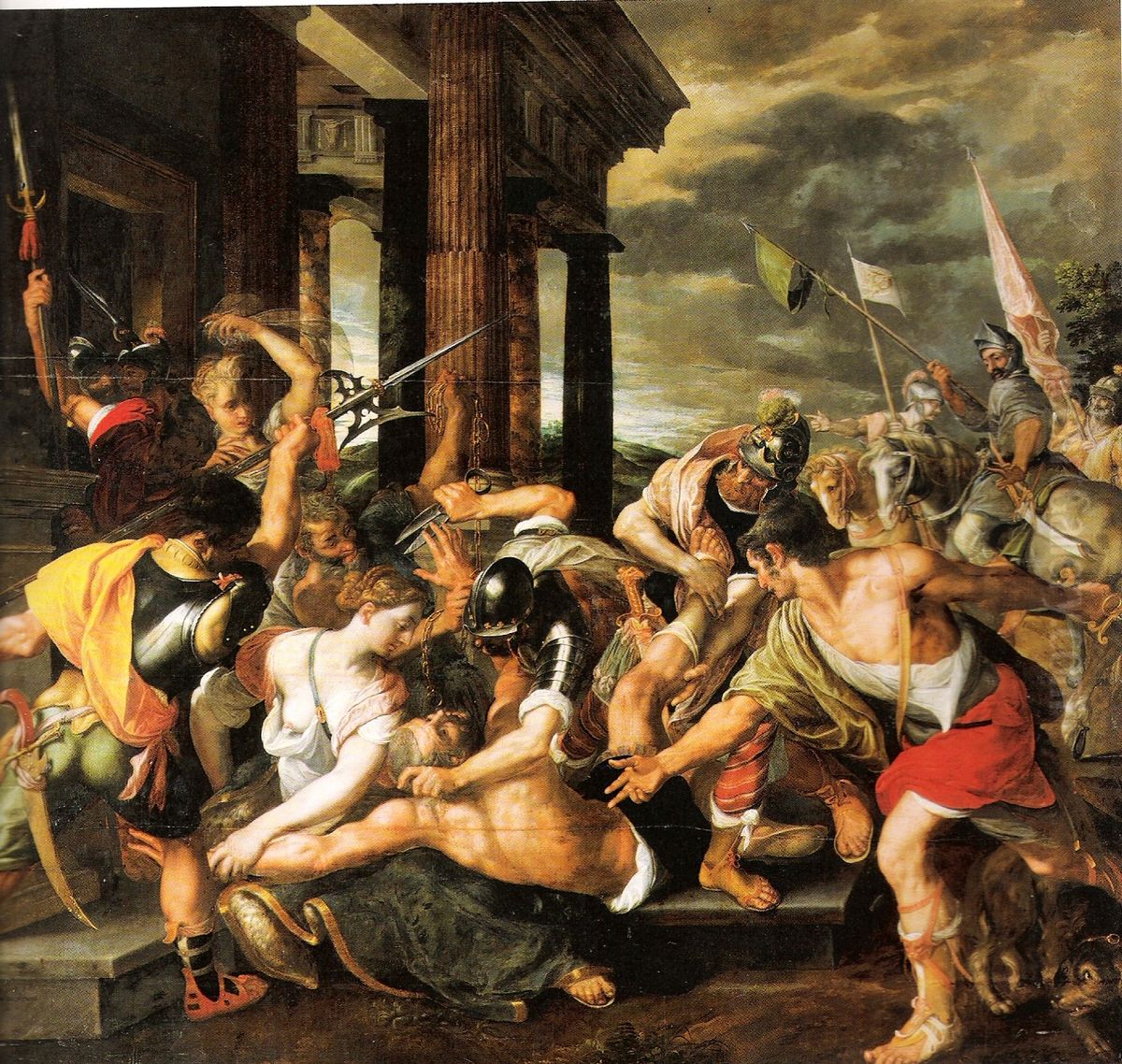 Samson   and  Delila Oil Painting by Joos van Winghe