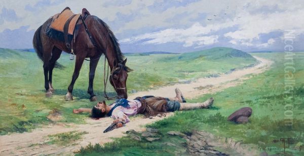 Fim de romance, 1912 Oil Painting by Antonio Parreiras