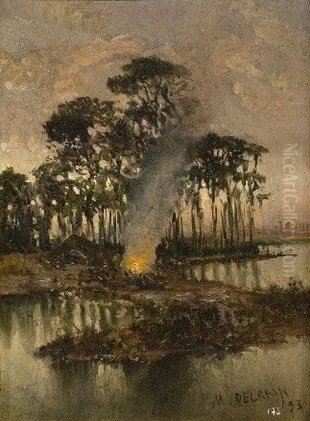 Banks of the Tiber Oil Painting by Antonio Munoz Degrain
