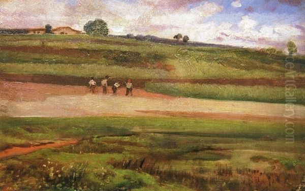 Paisatge Oil Painting by Joaquim Vayreda i Vila