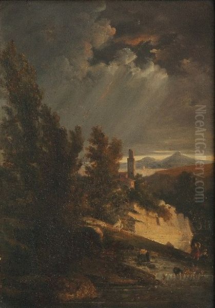 Paisatge rural Oil Painting by Joaquim de Cabanyes i Ballester