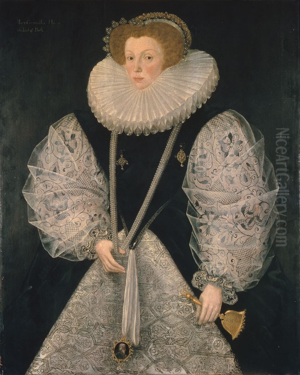 Portrait of Mary Cornwallis, Countess of Bath Oil Painting by George Gower