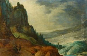 Mountain Landscape with a Church and Travellers
