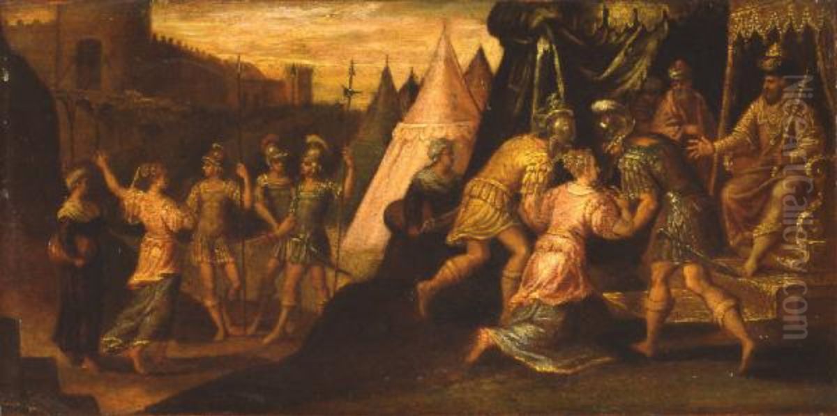 Judith brought before Holofernes Oil Painting by Paolo Fiammingo