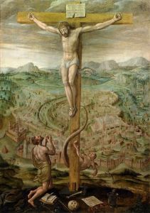 Allegory of salvation and sin.