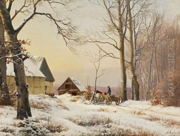 Hjemkomst. Oil Painting by Anders Andersen-Lundby