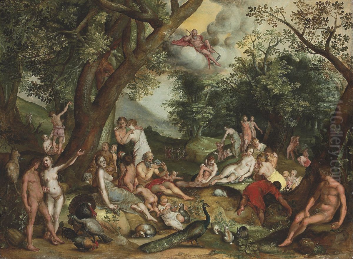 The Golden Age Oil Painting by Hendrik van der Borcht the Elder