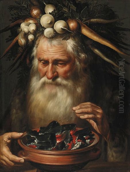 Allegory of winter Oil Painting by Artus Wolffort
