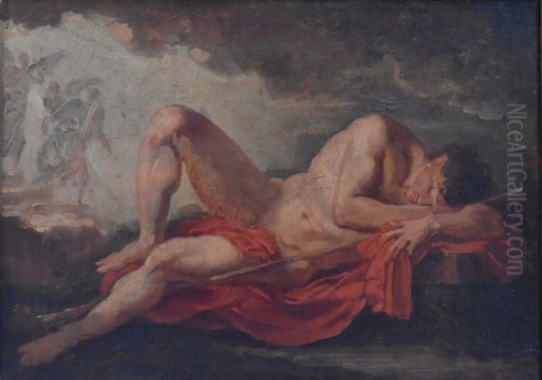 Esquisse pour La vision de Jacob Oil Painting by Jacques Reattu