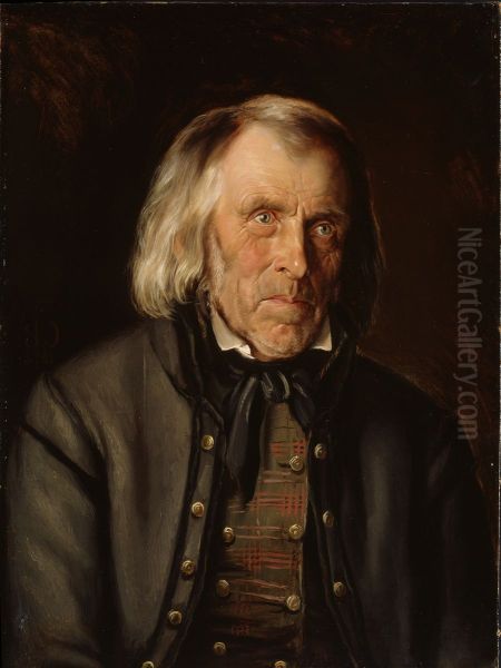 Portrait of Ole Svendsen Ilerod Oil Painting by Christen Brun