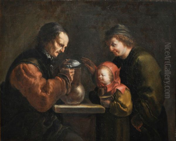 Mardi Gras Oil Painting by Jan van de Venne