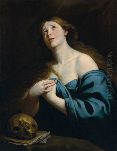 Penitent Magdalene Oil Painting by Andrea Vaccaro