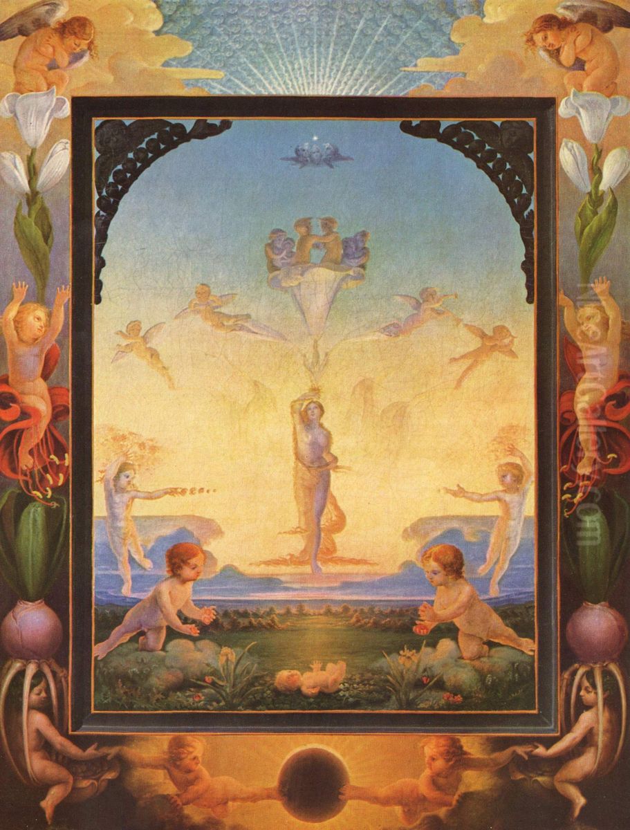The Morning(Q1195869) Oil Painting by Philipp Otto Runge