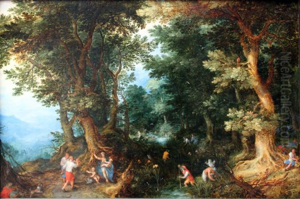 The Mocking of Latona Oil Painting by Pieter Brueghel the Elder