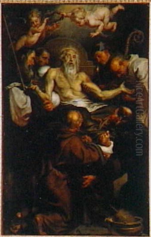 The death of Saint Anthony Abbot Oil Painting by (studio of) Rubens, Peter Paul