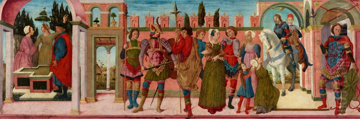 The Tale of Susanna (Susanna and the Elders and Trial of Susanna) Oil Painting by Marco Zoppo