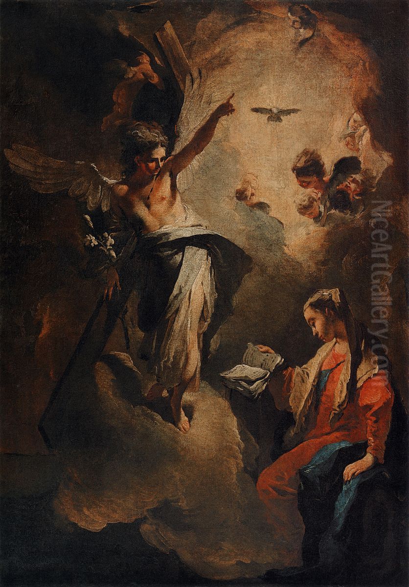 The Annunciation to the Blessed Virgin Mary Oil Painting by Giovanni Battista Tiepolo