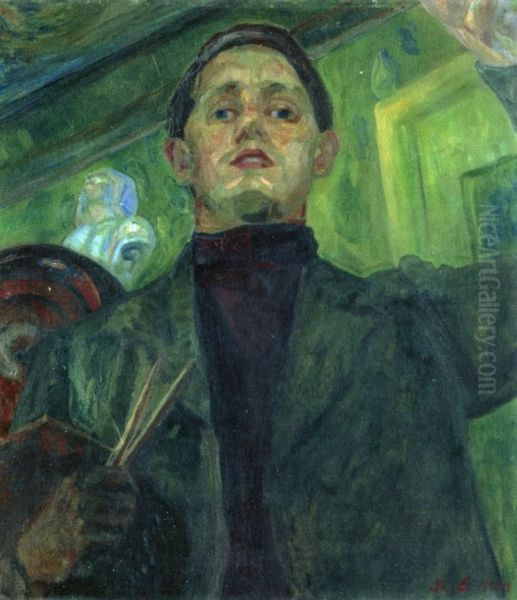 Sjalvportratt Oil Painting by Thorvald Erichsen