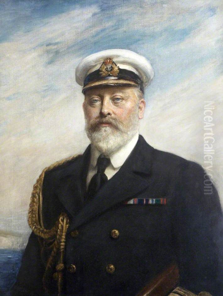 Edward VII (1841-1910) Oil Painting by Arthur Stockdale Cope