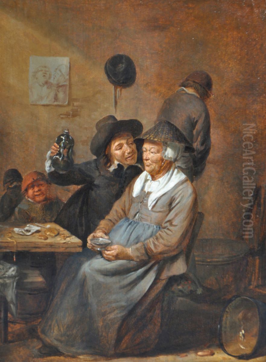 Unequal love Oil Painting by Joos van Craesbeeck