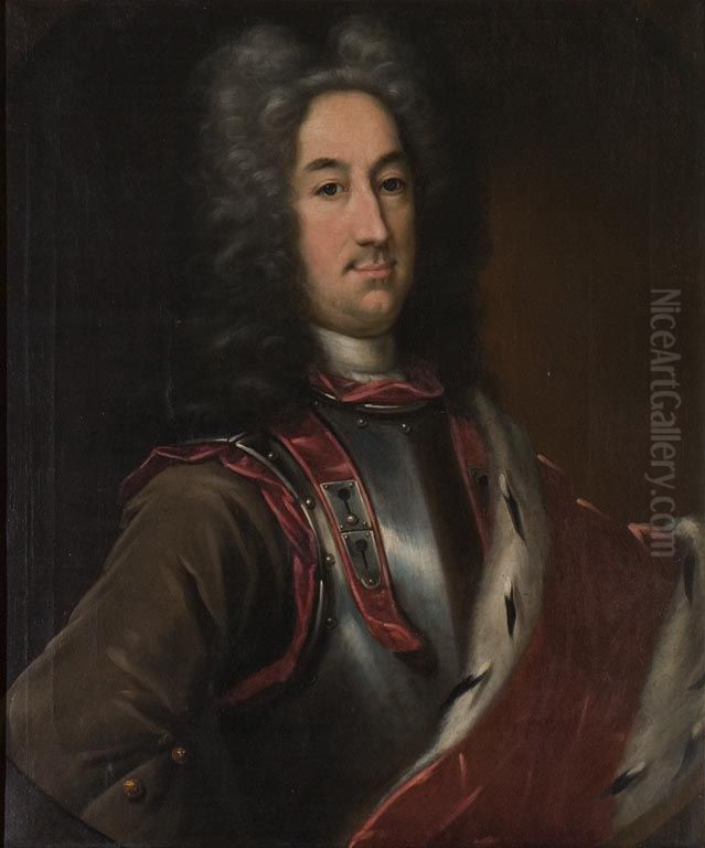 Alexander Hume Campbell (1675-1740), Earl of Marchmont, Diplomat Oil Painting by Michael Dahl