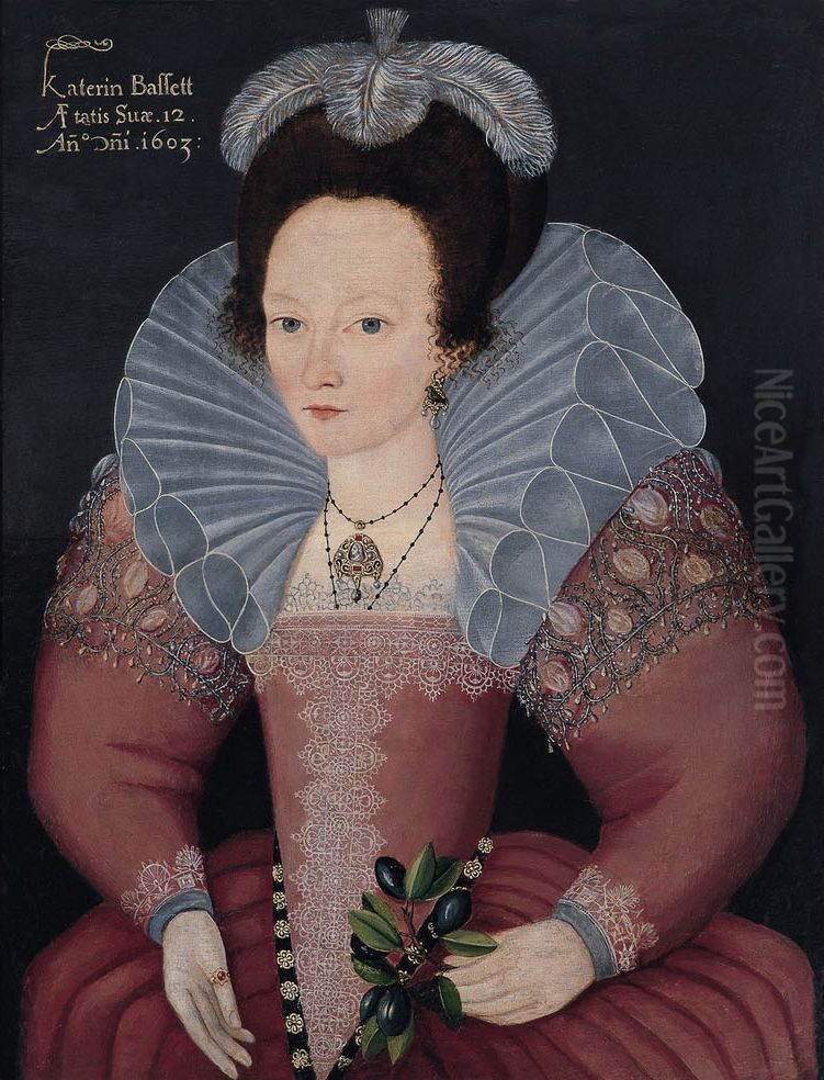 Portrait of Katherine Basset Oil Painting by Hieronimo Custodis