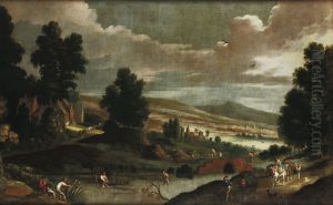 Landscape with wayfarers and fishermen