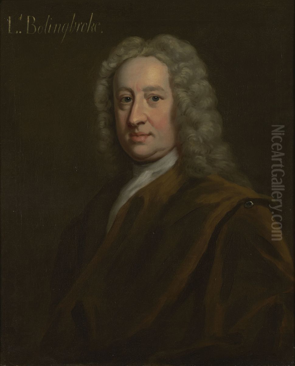 Henry St John, 1st Viscount Bolingbroke (1678-1751), Politician, Diplomatist and Author Oil Painting by Charles Jervas
