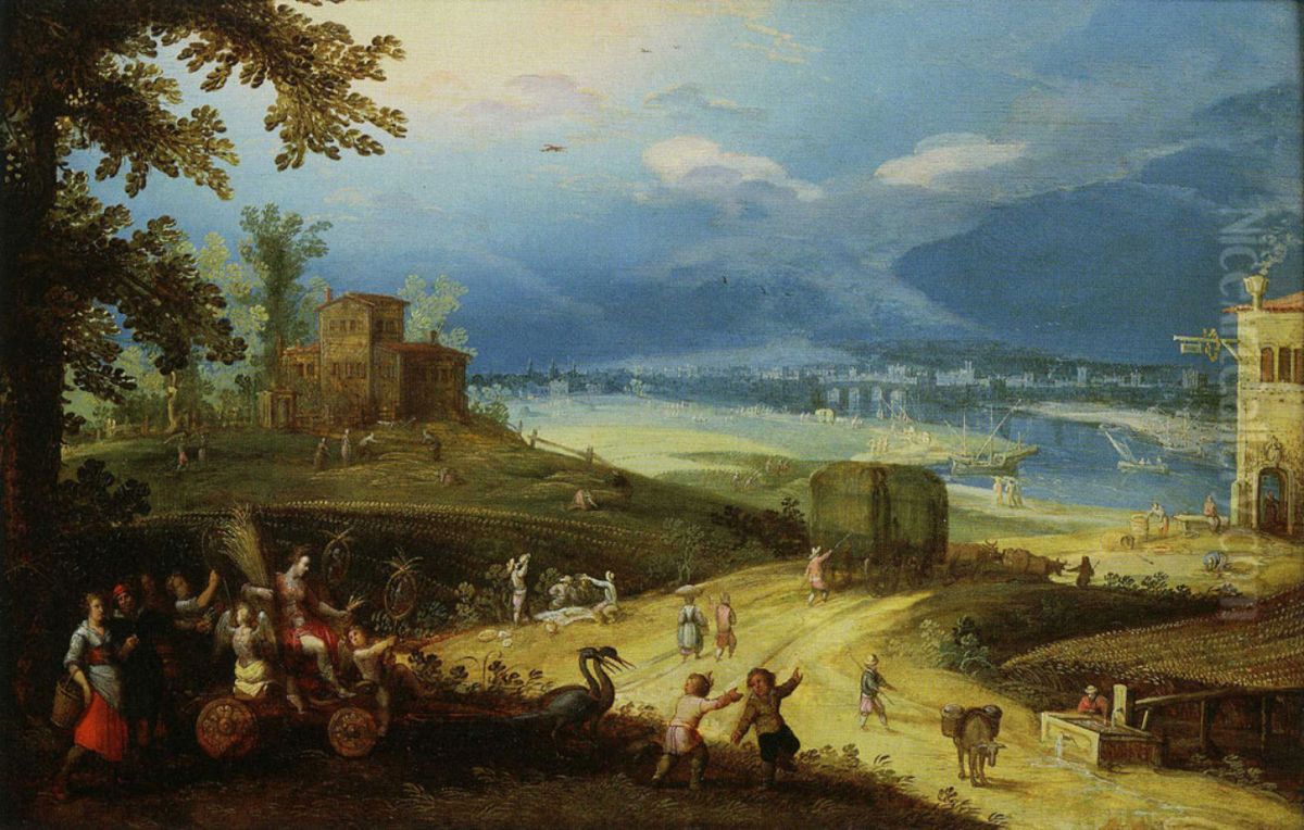 Triumph of Summer Oil Painting by Louis de Caullery