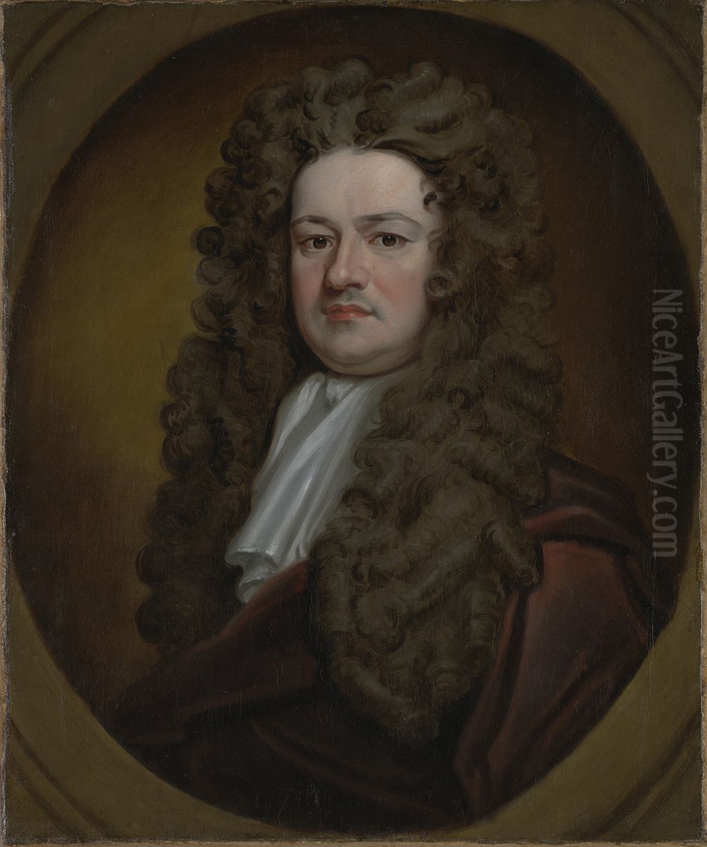 William Lowndes (1652-1724), Secretary to the Treasury Oil Painting by Godfrey Kneller