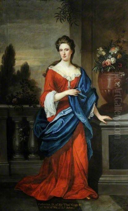Catherine, Daughter of Sir Thomas Gage and Second Wife of Walter, 3rd Lord Aston of Tixall Oil Painting by Godfrey Kneller
