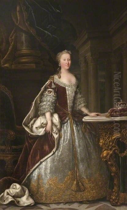 Queen Caroline (1683-1737) Oil Painting by Philippe Mercier