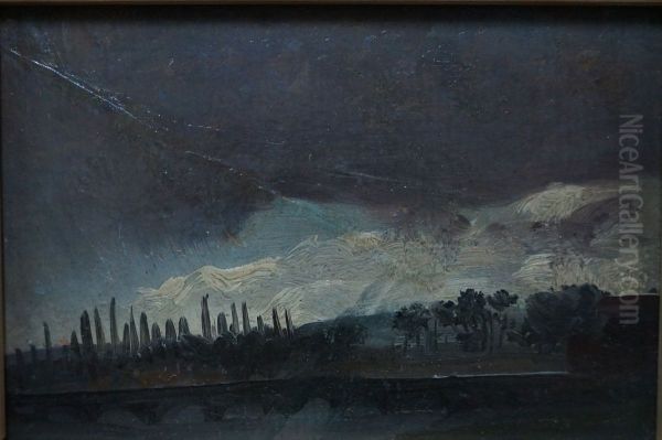 Cloud Study Oil Painting by Johan Wilhelm Ludwig Dahl