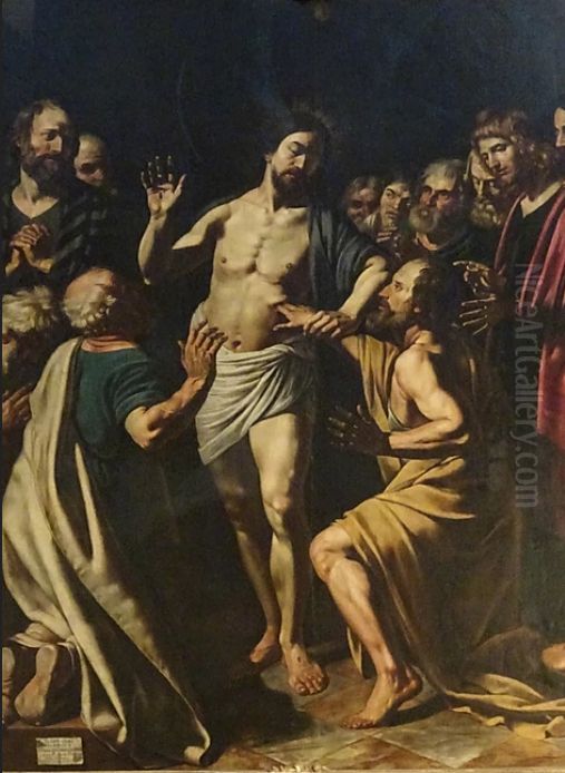 The incredulity of Saint Thomas Oil Painting by Louis Finson