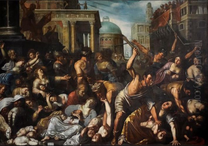 The massacre of the innocents Oil Painting by Louis Finson