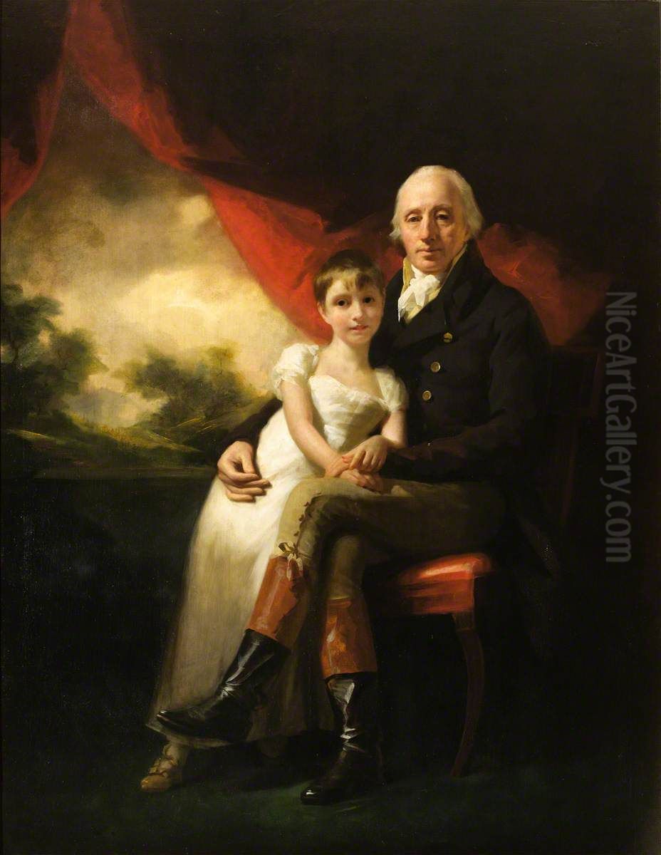 John Stirling of Kippendavie (1742-1816), and His Youngest Daughter, Jean Wilhelmina (1804-1859) Oil Painting by Henry Raeburn
