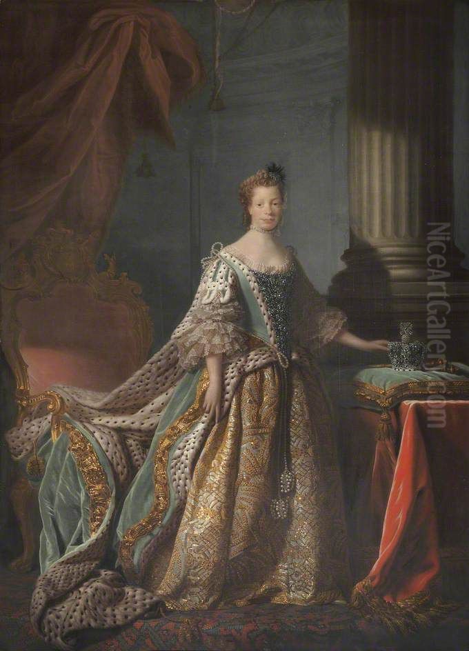 Charlotte (1744-1818), Consort of George III Oil Painting by Allan Ramsay Charlotte (1744-1818), Consort of George III Oil Painting by Allan Ramsay