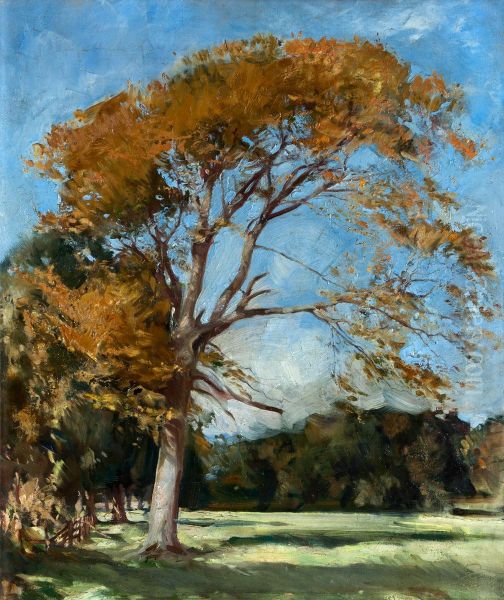 The Yellow Tree Oil Painting by William Bruce Ellis Ranken