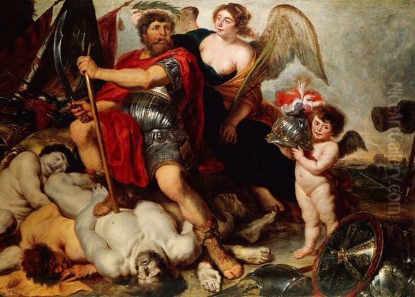 Coronation of the Hero by Victoria Oil Painting by Cornelis De Vos