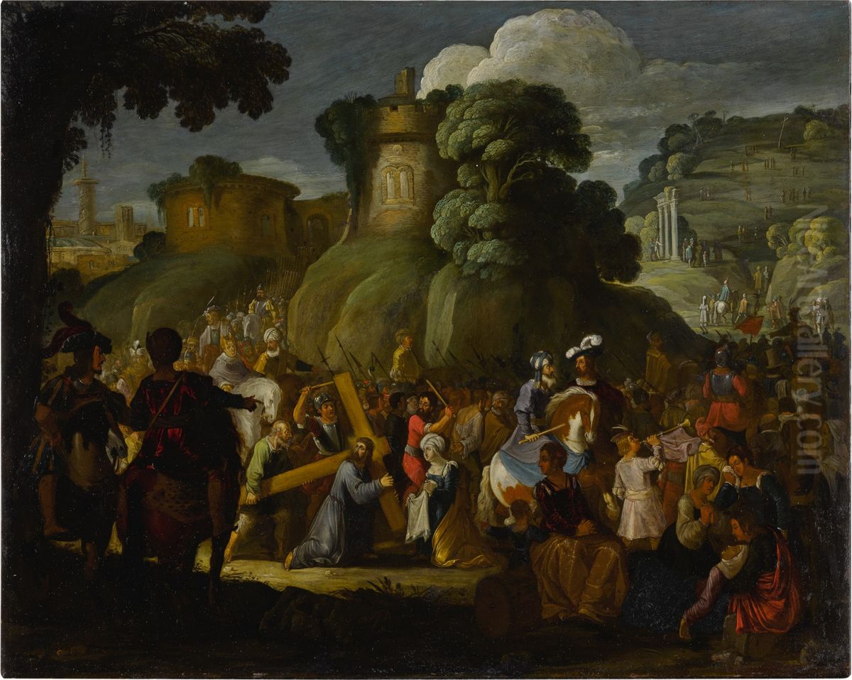 Christ on the road to Calvary Oil Painting by Adam de Coster Christ on the road to Calvary Oil Painting by Adam de Coster