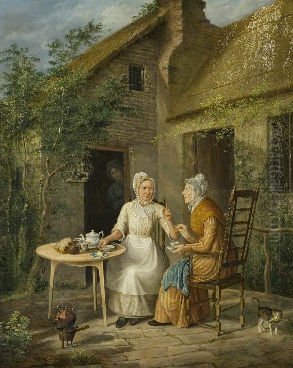 The Village Gossips Oil Painting by Rolinda Sharples