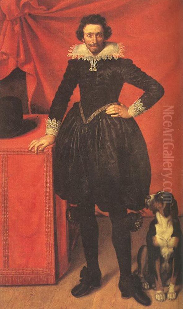 Portrait of Claude de Lorrain, Prince of Chevreuse Oil Painting by Frans Pourbus the younger