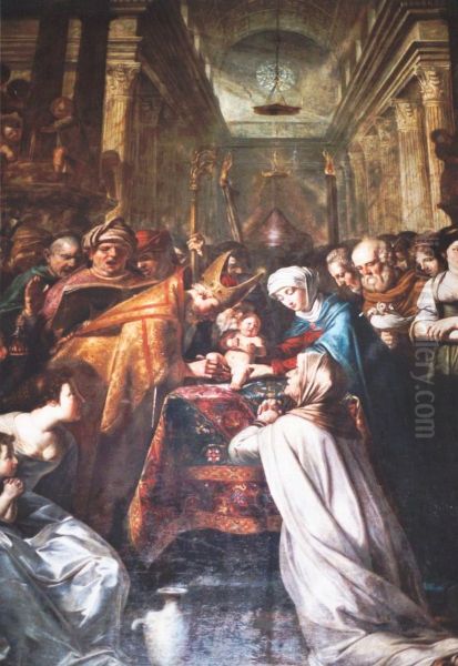 The circumcission of Christ Oil Painting by Louis Finson