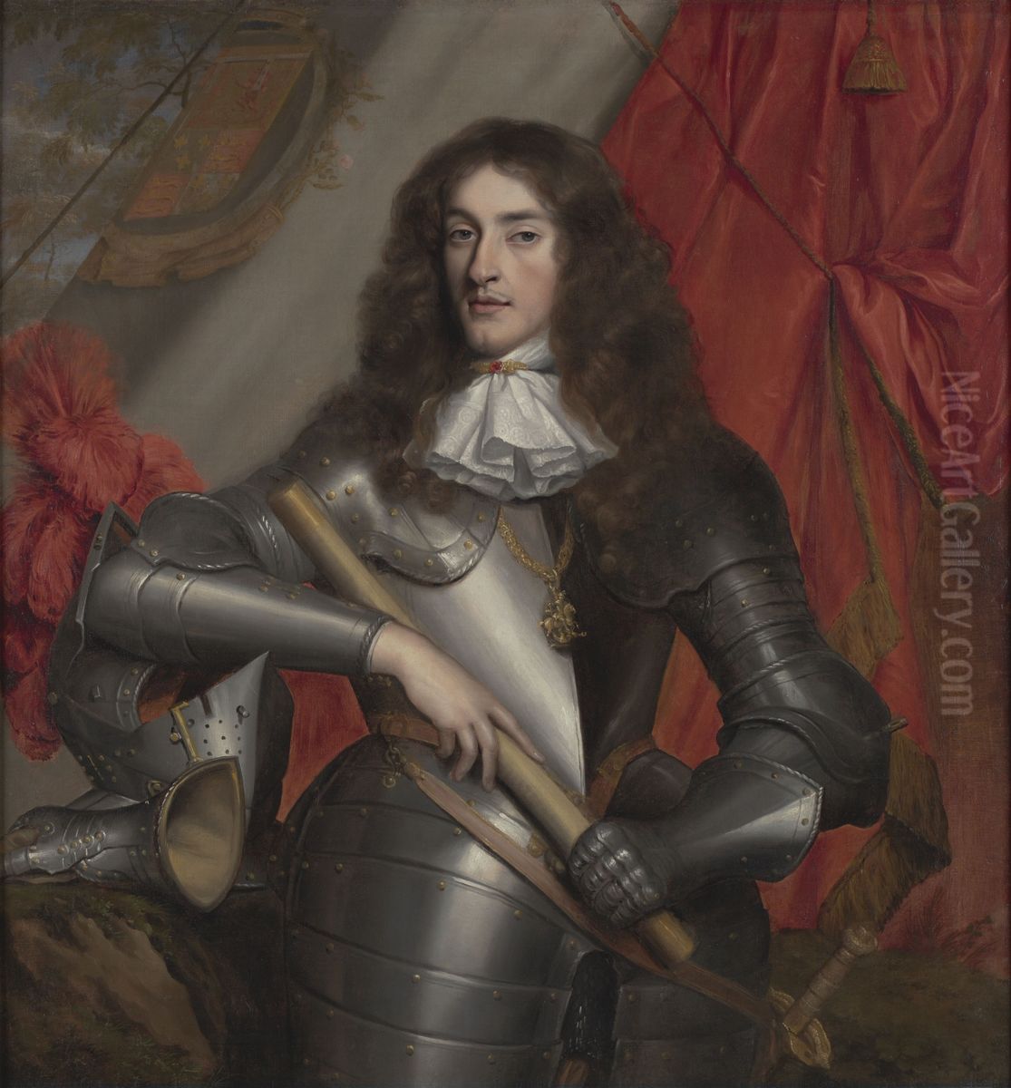 Duke of York (1633-1701) (later King James II) Oil Painting by John Michael Wright