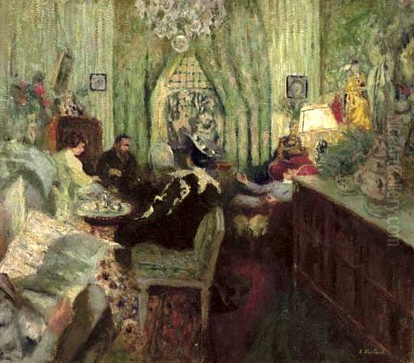 Le Salon de Madame Aron Oil Painting by Jean-Edouard Vuillard