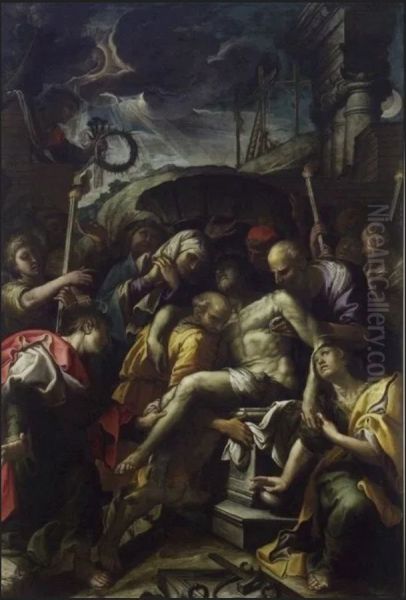 The Deposition Oil Painting by Ferrau Fenzoni