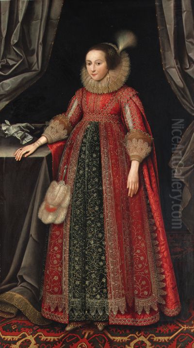 Portrait of Susanna Temple, later Lady Lister (?1600-1669) Oil Painting by Marcus Gheeraerts the Younger