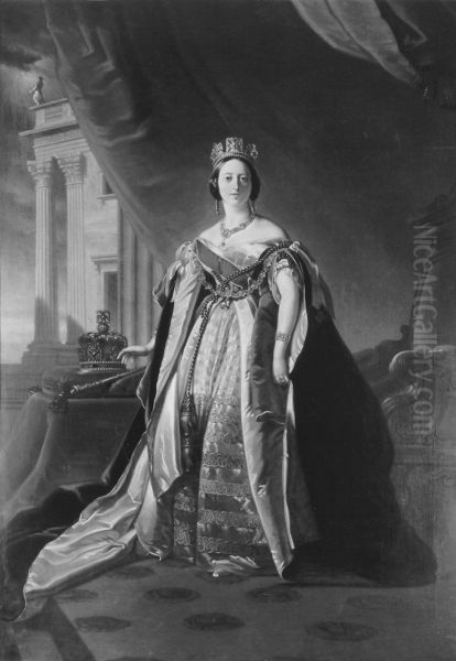 Queen Victoria (1819-1901) Oil Painting by Franz Xavier Winterhalter