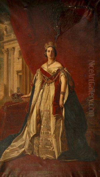 Queen Victoria (1819-1901) Oil Painting by Franz Xaver Winterhalter