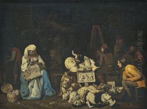 The Artist's Studio with a Seamstress